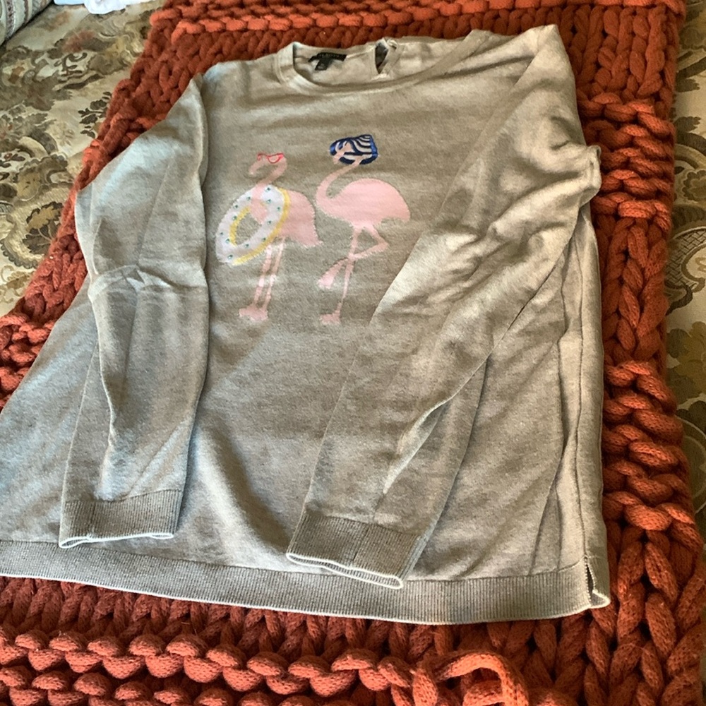 Talbots gray long sleeve pullover sweater.